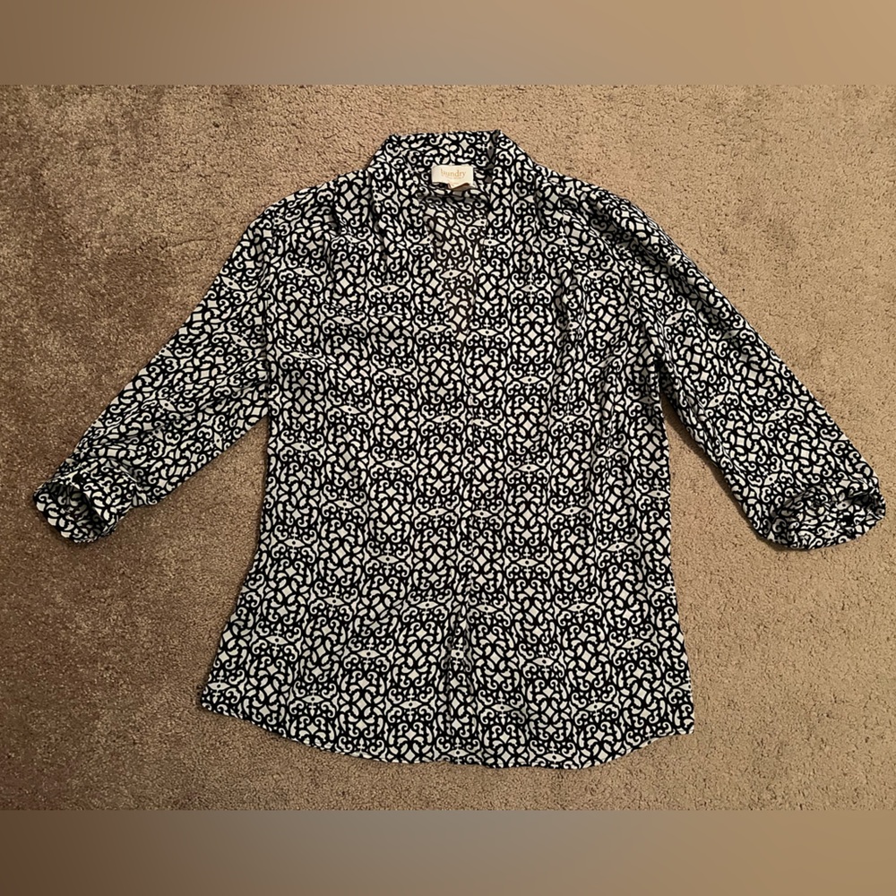 Laundry by Shelli Segal V-neck 3/4 Sleeves